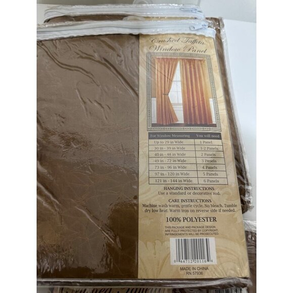 Better Home Crushed Taffeta window Panel 54in x 84in set (4) new - Picture 3 of 3